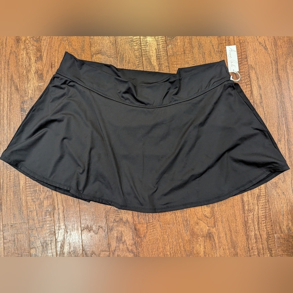 Anne Cole Full-coverage miniskirt with built-in bikini swim bottom Sz24W - Picture 9 of 11